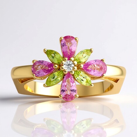 Anello in oro con Zaffiro Rosa di Tuléar (de Melo Gold)