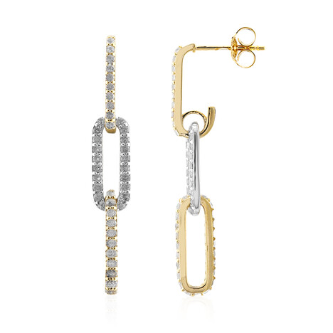 Weißer Topas-Silberohrringe