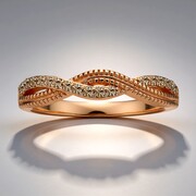 Anello in oro con Diamante Rose de France SI1 di Argyle (Annette)