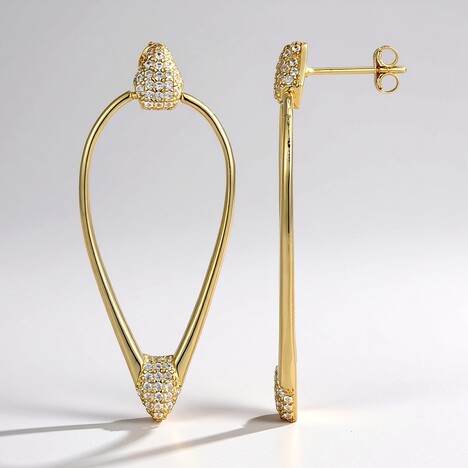 Orecchini in argento con Zircone (Adela Silber)