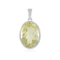 Pendentif en argent et Quartz citron