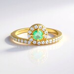 Anello in argento con Smeraldo Colombiano