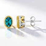 Orecchini in argento con Topazio Blu Paraiba (Gems en Vogue)