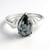 Bague en argent et Obsidienne Flocon-de-Neige