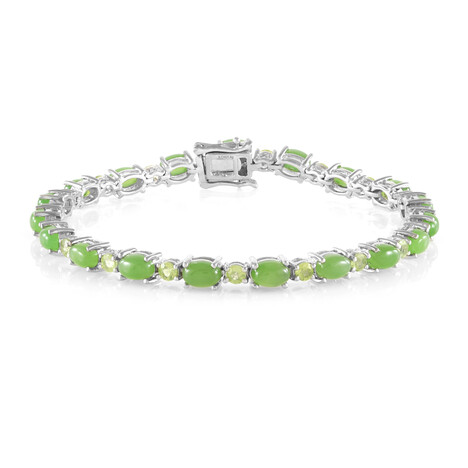 Kanadische Jade-Silberarmband