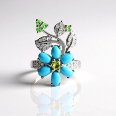 Anello in argento con Turchese Sleeping Beauty (Faszination Türkis)