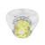Bague en argent et Citrine jaune citron