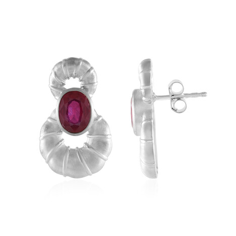 Bemainty Ruby Silver Earrings (de Melo)