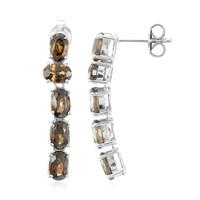 Orecchini in argento con Zircone Cioccolato