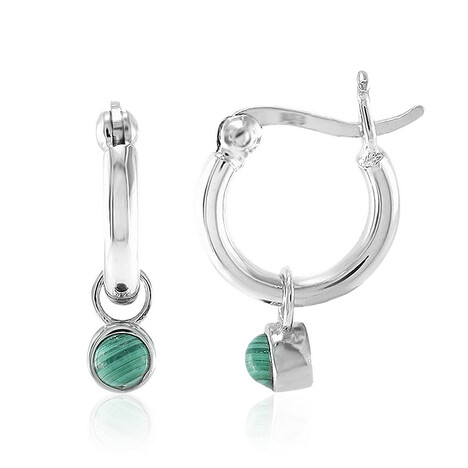 Orecchini in argento con Malachite