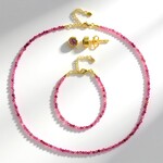 Parure in argento con Tormalina Rosa Nigeriana