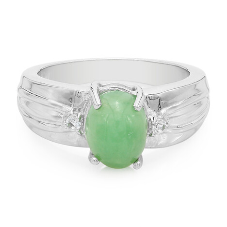 Anello in argento con Crisoprasio Imperiale