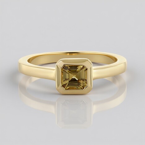 Anello in argento con Zircone Giallo