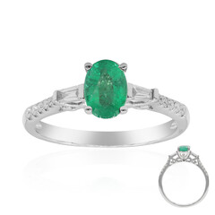 Gouden ring met een AAA Zambia smaragd (CIRARI)