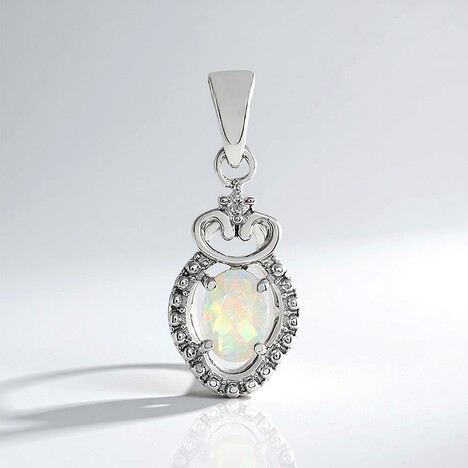 Pendentif en argent et Opale Welo