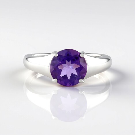 Anello in argento con Ametista Siberiana