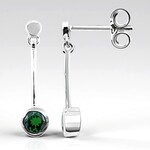 Orecchini in argento con Tsavorite della Tanzania