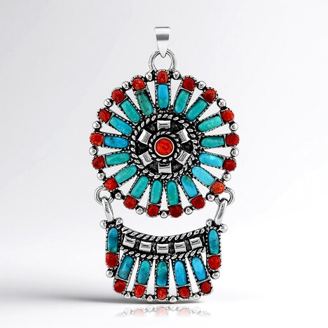 Ciondolo in argento con Turchese Kingman Mohave Blu (Jones Lee)