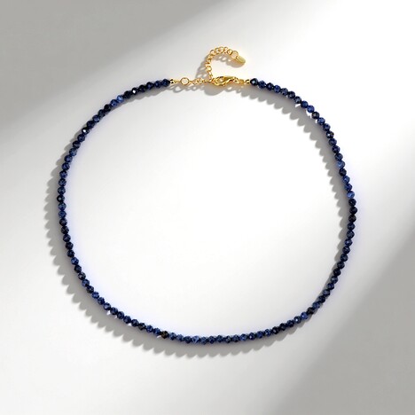 Collana in argento con Zaffiro Ceylon Blu
