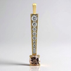 Ciondolo in oro con Morganite del Madagascar (Adela Gold)