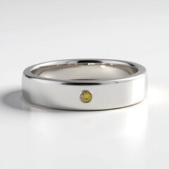 Bague en argent et Diamant jaune I3