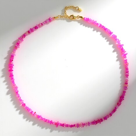 Collana in argento con Opale Rosa dell'Etiopia