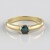 Anello in argento con Diamante Blu I2