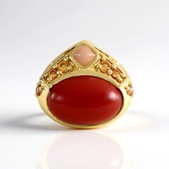 Ciondolo in argento con Corniola Rossa (KM by Juwelo)
