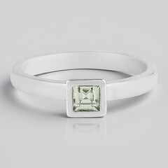 Anello in argento con Ametista Verde