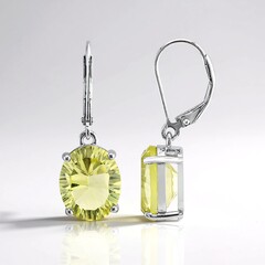 Orecchini in argento con Citrino Limone