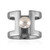 Bague en argent et Perle de culture d'eau douce (TPC)