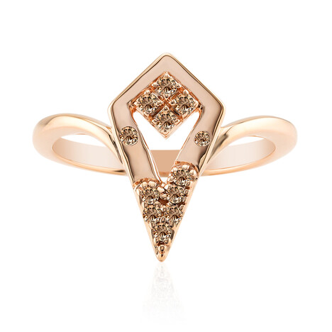 Gouden ring met SI1 Argyle Rose De France Diamanten (Annette)