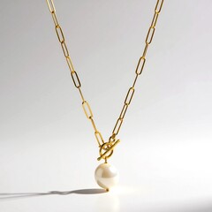 Collana in argento con Perla d'Acqua Dolce Bianca