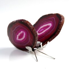 Accessorio in ottone con Agata Rosa
