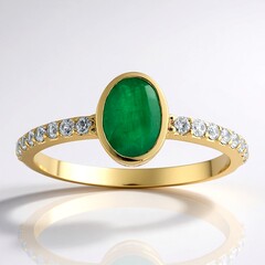 Anello in oro con Smeraldo Zambia