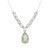 Green Amethyst Silver Necklace