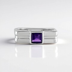 Anello in argento con Ametista Zambiana (de Melo Essence)