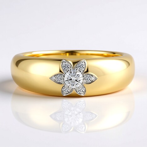 Anello in oro con Diamante SI1 (G) (Annette)