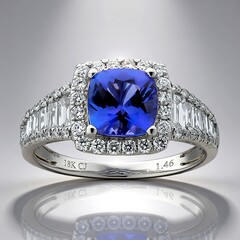 Anello in oro con Tanzanite AAA (CIRARI)