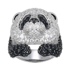 Edelstein-Silberring (Adela Silber)