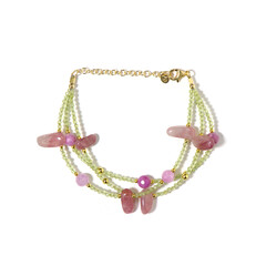 Bracelet en argent et Rubis du Mozambique (Riya)