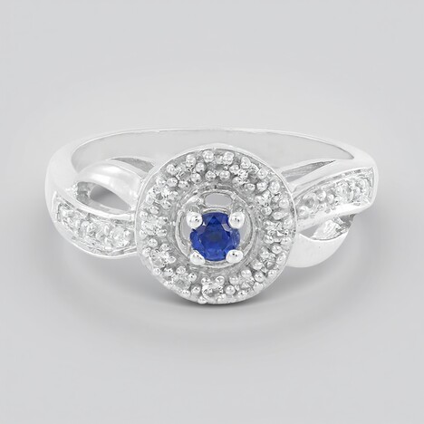 Bague en argent et Kyanite du Tibet