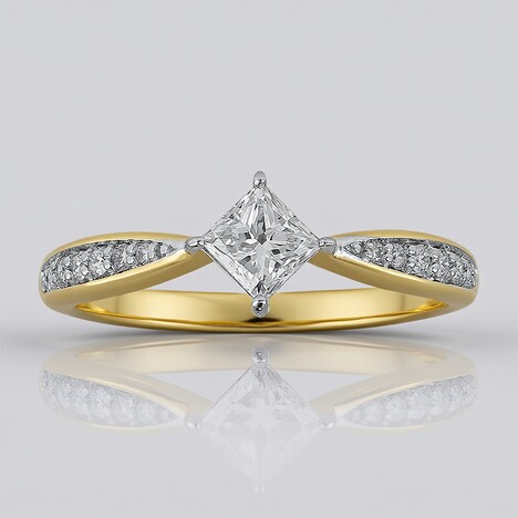 Anello in oro con Diamante SI1 (G) (Annette)