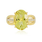 Anello in argento con Quarzo Limone