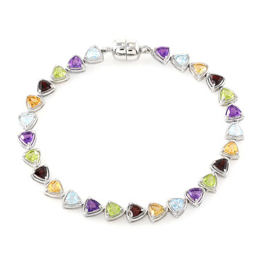 Edelstein-Silberarmband