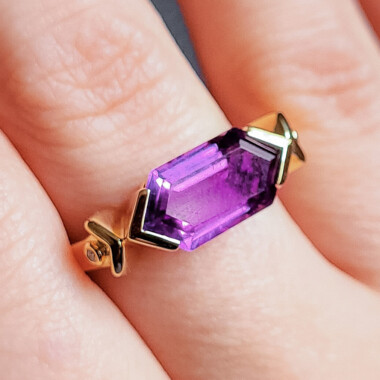 Sambia-Amethyst-Goldring (SUHANA)