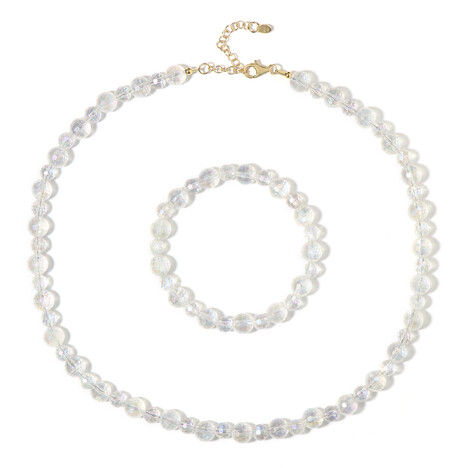 Zilveren set met Engel Aura Kwartsen