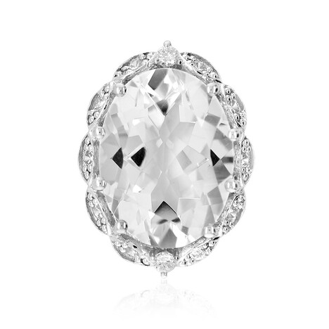 Weißer Quarz-Silberanhänger