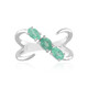 Colombian Emerald Silver Ring