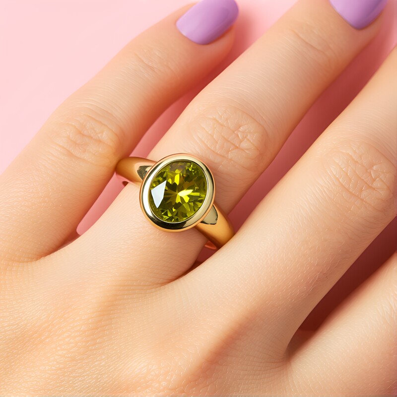 Anello in oro con Sfene (CUSTODANA)